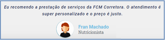 Depoimentos de clientes satisfeitos com seguros, planos de saúde e consórcios da FCM Corretora, destacando atendimento personalizado e soluções acessíveis